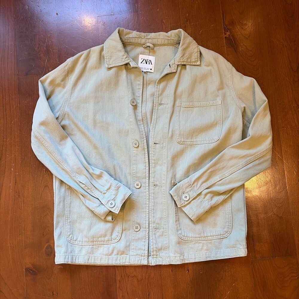 Zara Women's Green and Khaki Jacket
